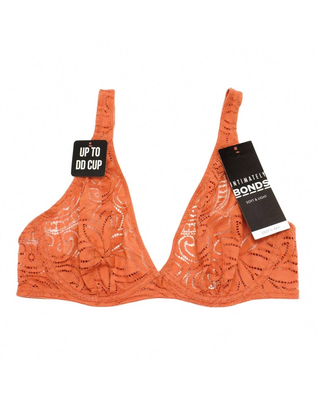 Bonds Orange Intimately Deep V Bra