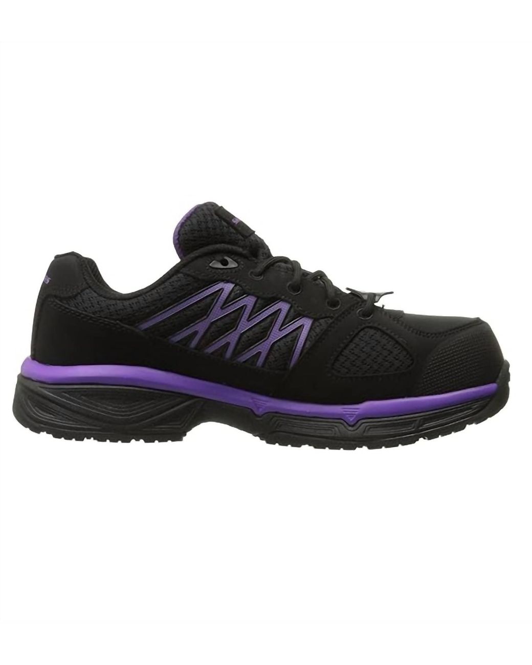 Skechers Conroe Kriel Safety Toe Shoe Wide Width In Black purple
