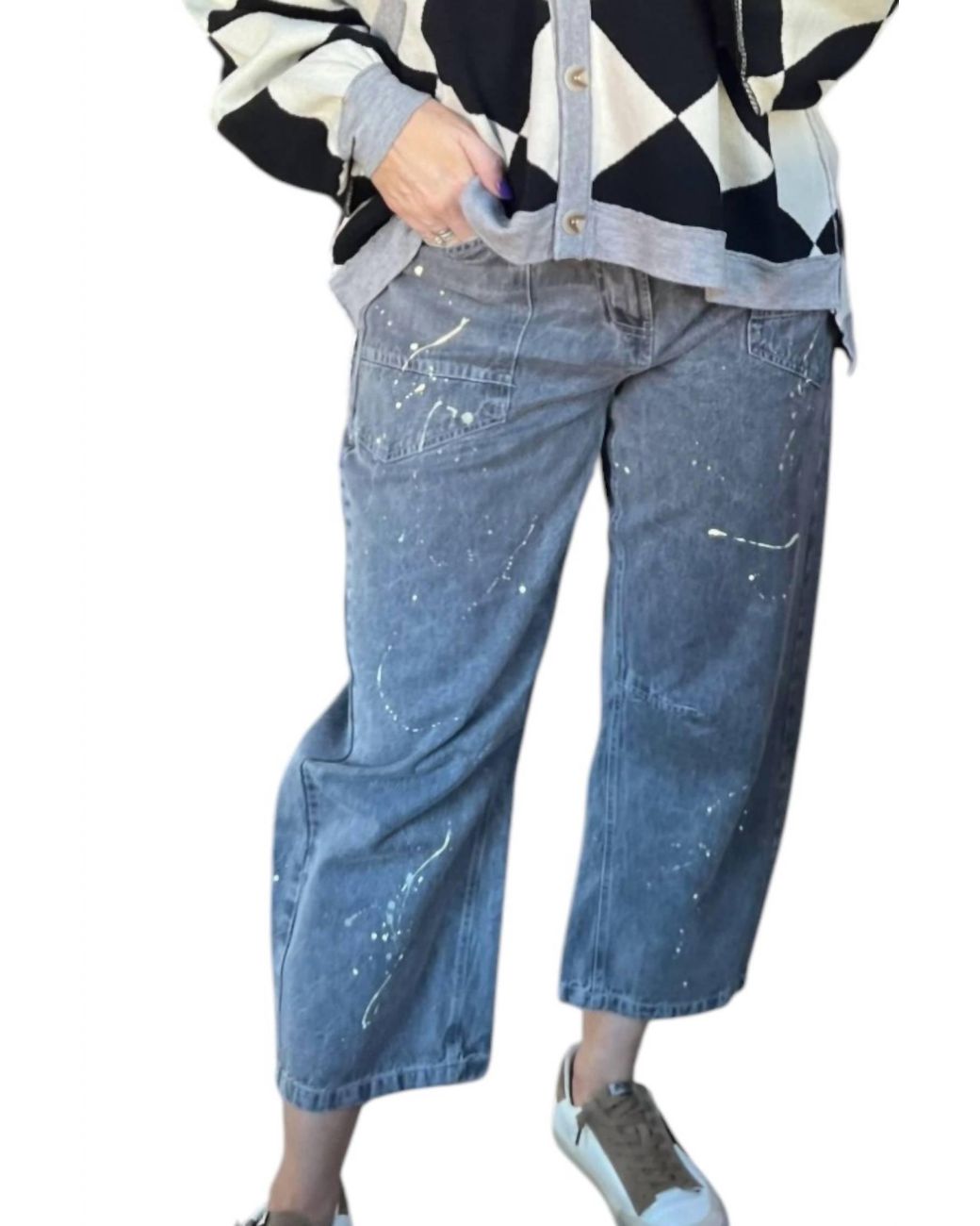 Eesome Blue Barrel Jeans