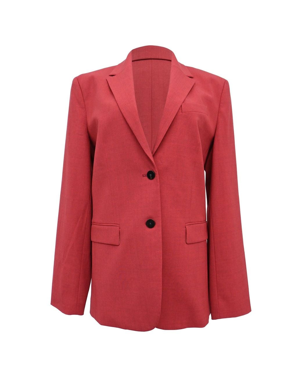 Theory Red Single-Breasted Blazer