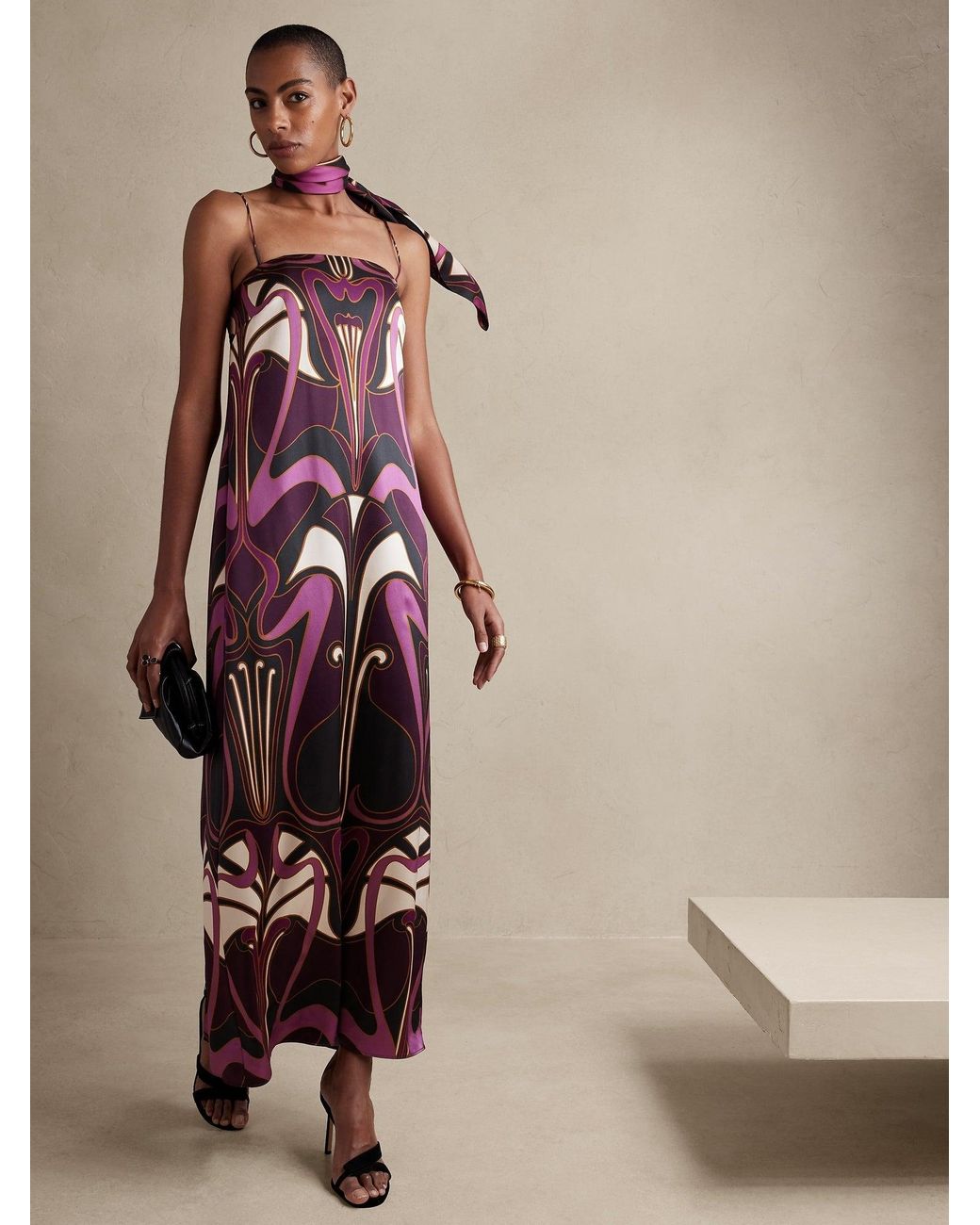 Banana republic purple dress sale