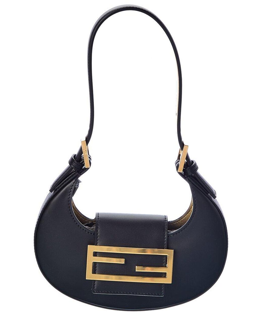Fendi Cookie Leather Hobo Bag in Black | Lyst