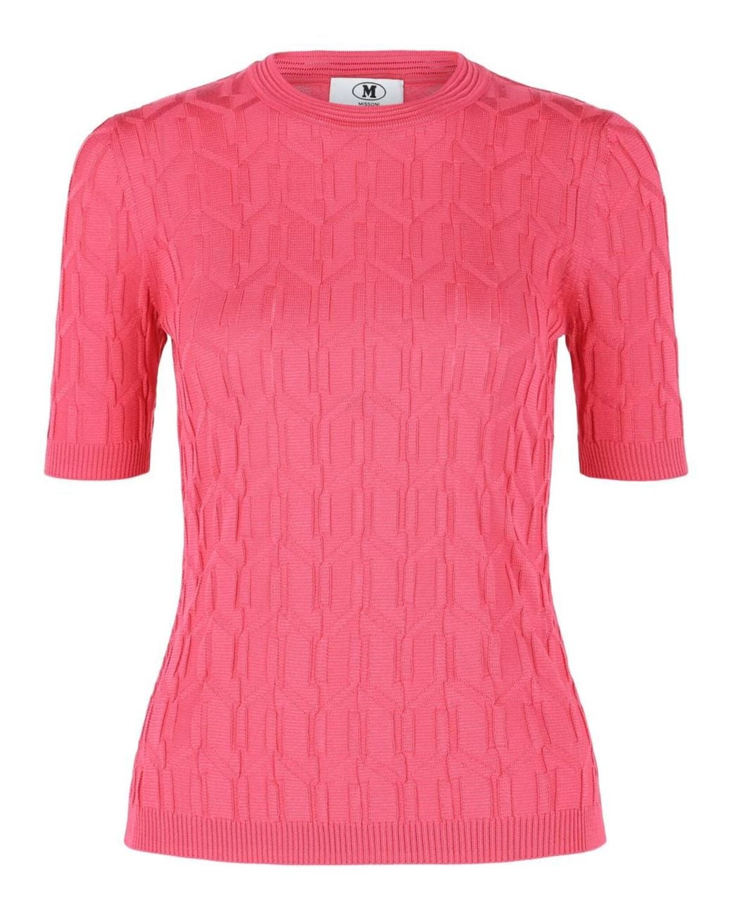 Missoni Pink Cable-Knit Pattern Sweater