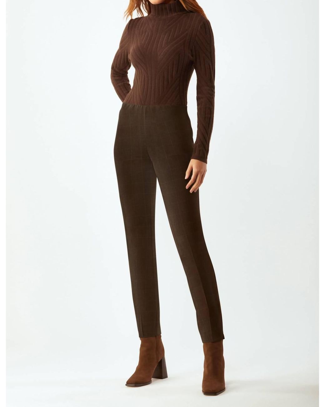 Ecru Brown Springfield Classic Pull On Pant