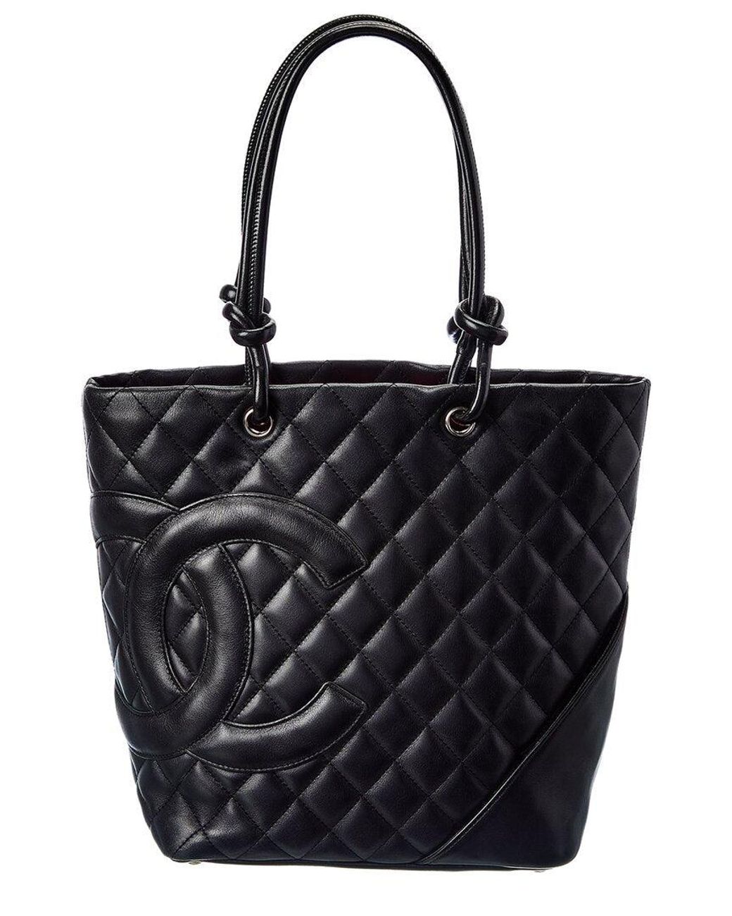 Chanel Black Quilted Lambskin Leather Medium Cambon Tote (authentic  Pre-owned)