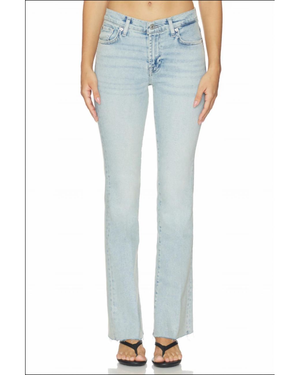 7 For All Mankind Blue Bootcut Tailorless Jeans