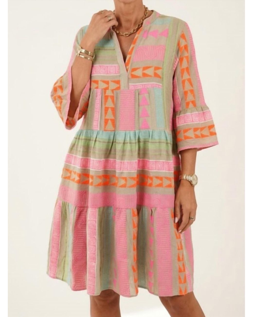 Mccolin Multicolor Edelweiss Spring Dress