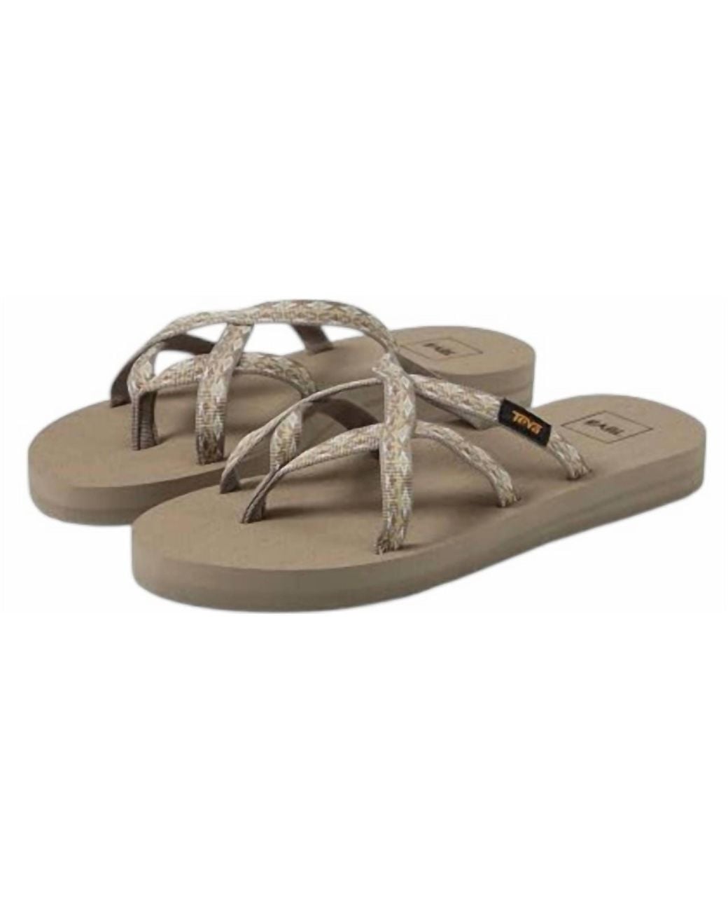 Teva Black Olowahu Flat Sandals