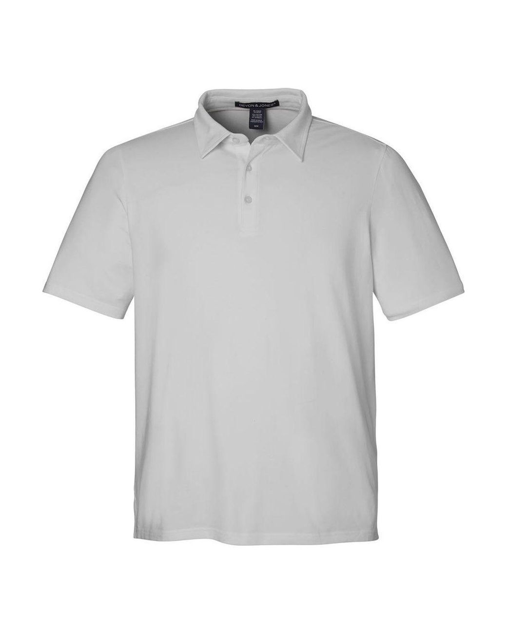 Devon & Jones Gray Raleigh Stretch Polo for men