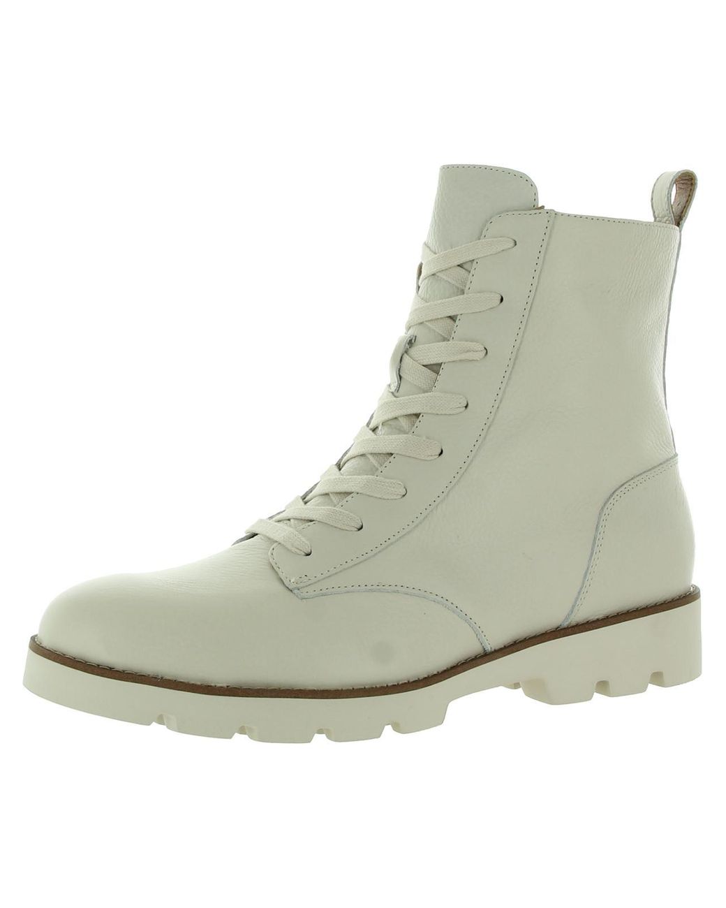 Vionic Lani Suede Lace Up Ankle Boots in Natural | Lyst