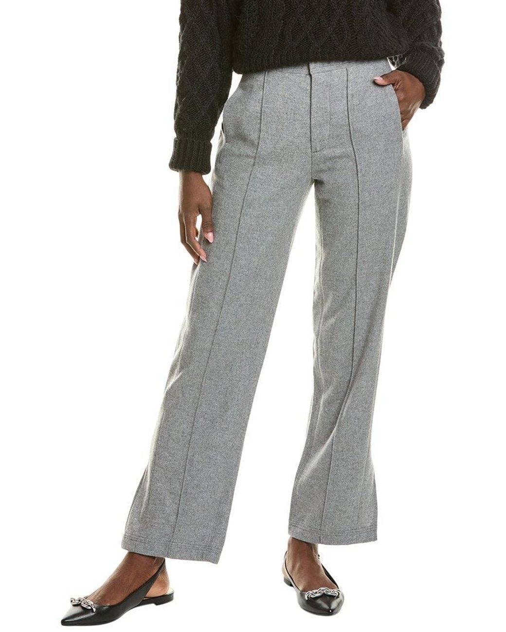 Rag & Bone Gray Cameron Wool-Blend Pant