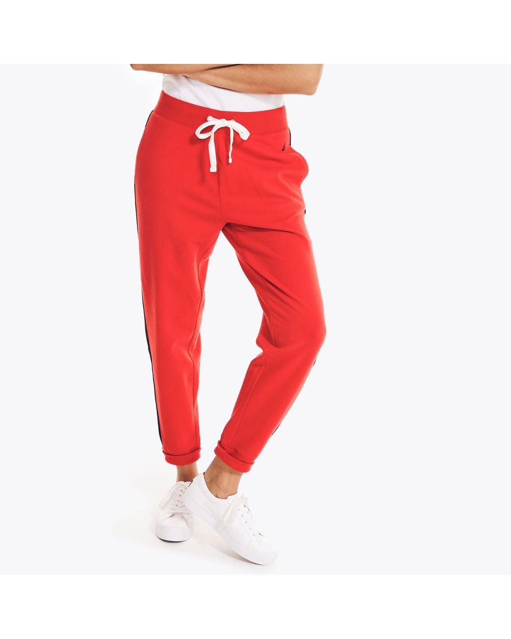 red nautica sweatpants