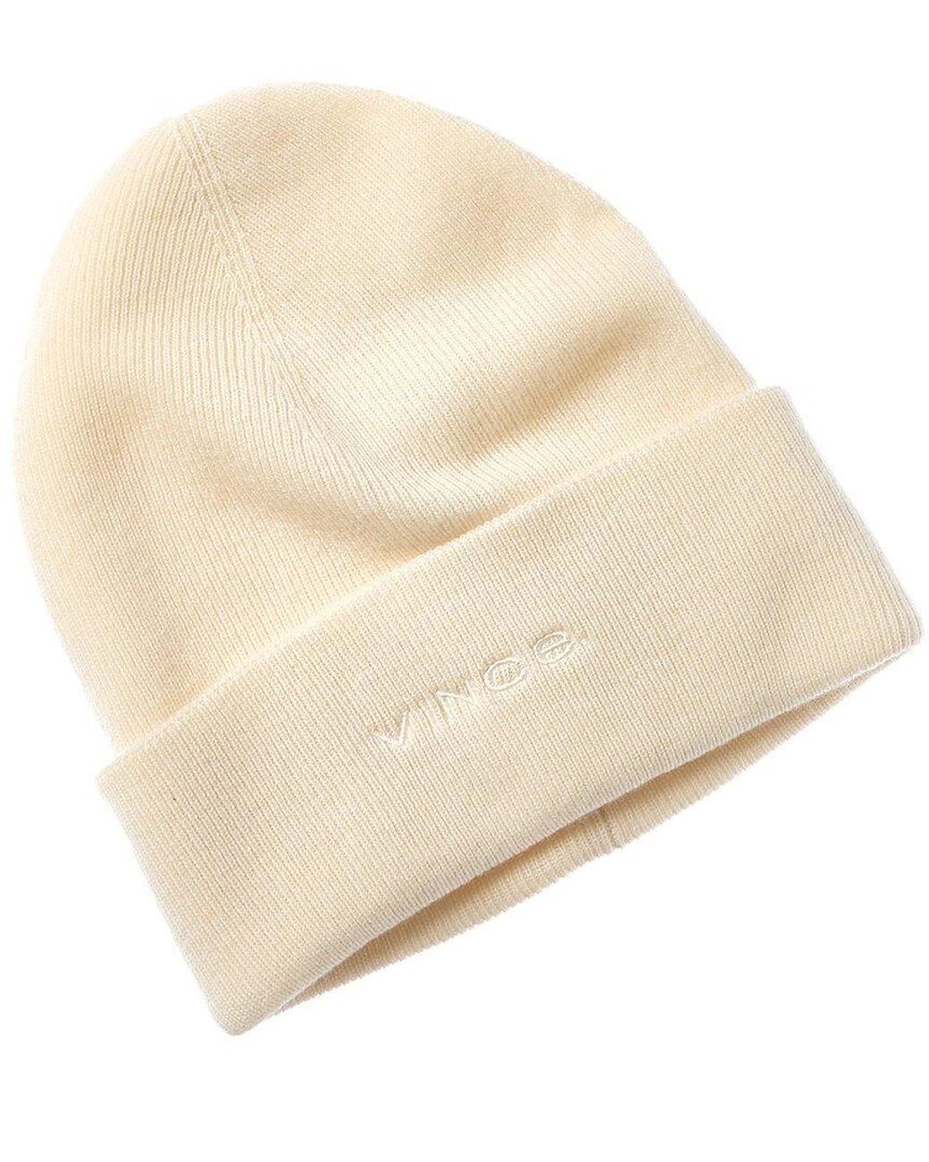 Vince Natural Fine Rib Double Layer Cuff Knit Hat