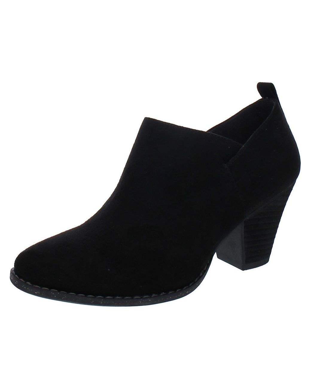 Dr. Scholls Cuba Faux Suede Round Toe Ankle Boots in Black | Lyst