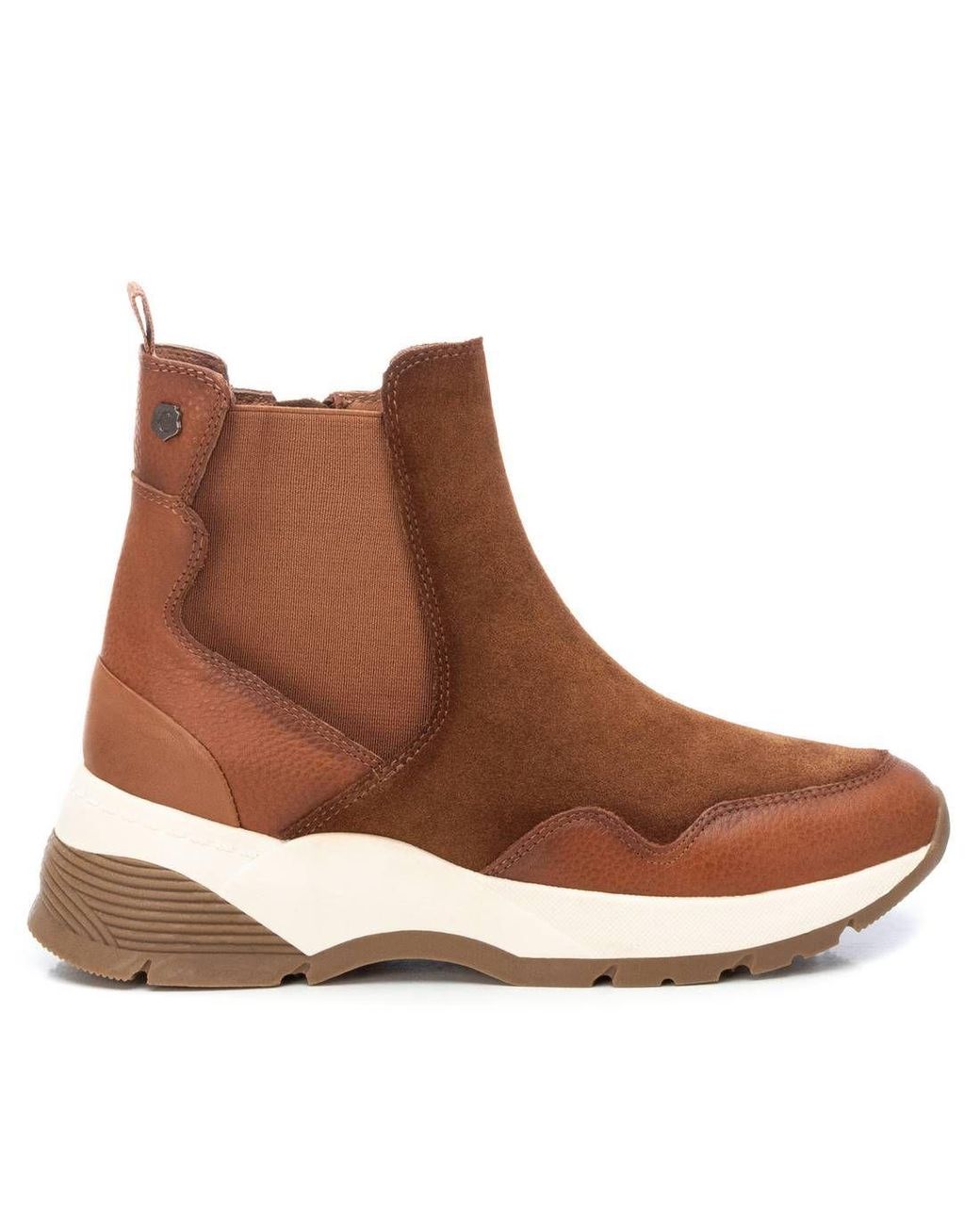 Xti Brown Casual Booties By