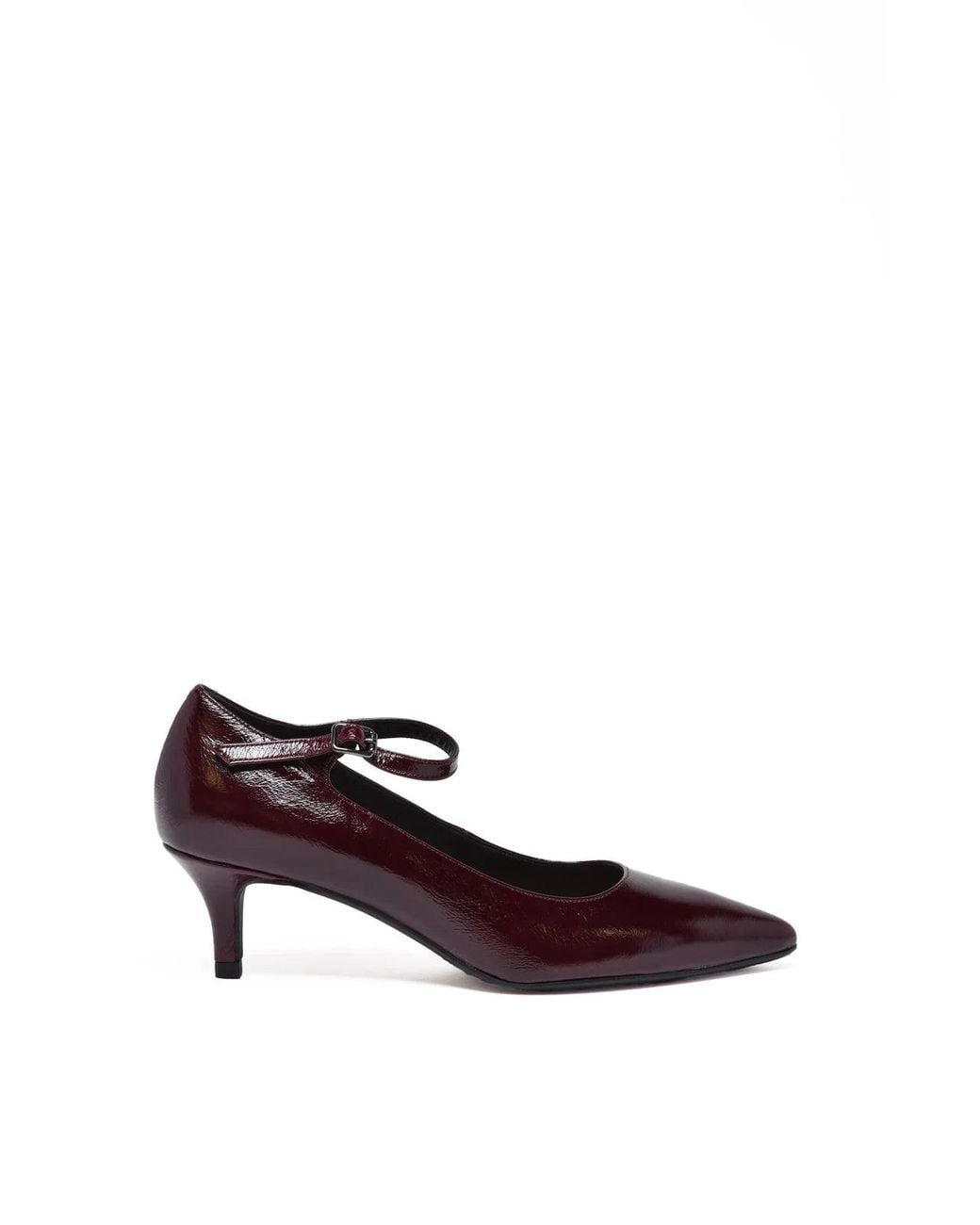 Carmens Black Leather Strappy Pumps