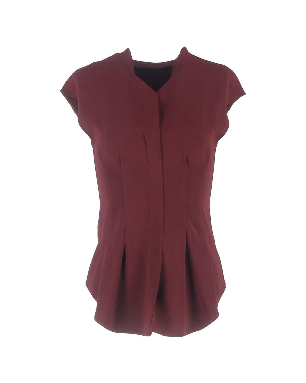 Theory Purple Cinched Waist Blouse