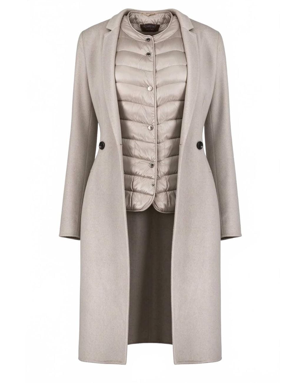 Moorer Pink Button Closure Mid Length Blazer Coat