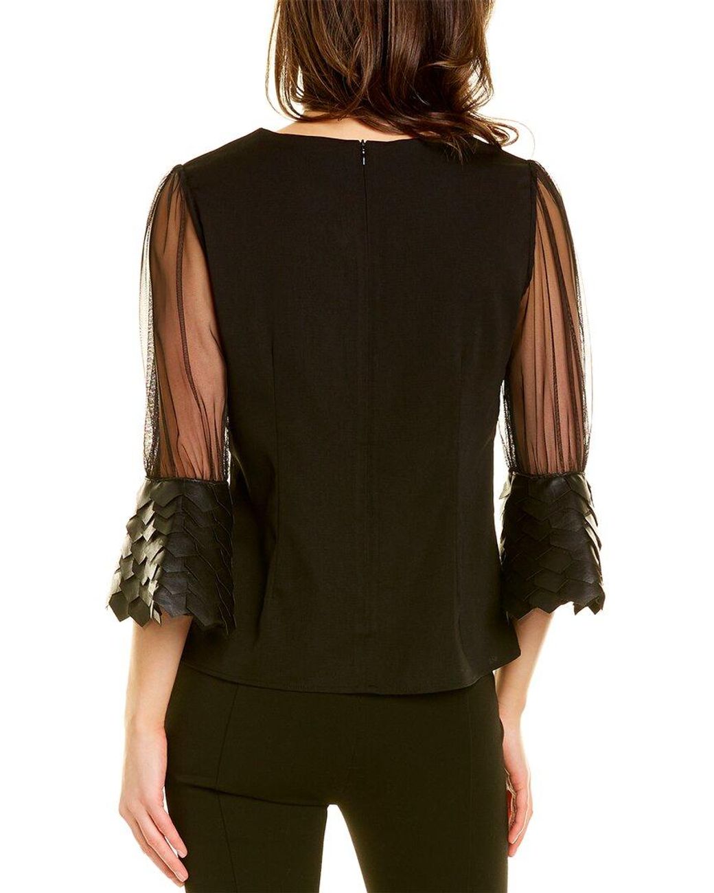 Gracia See-through Sleeves Top in White 