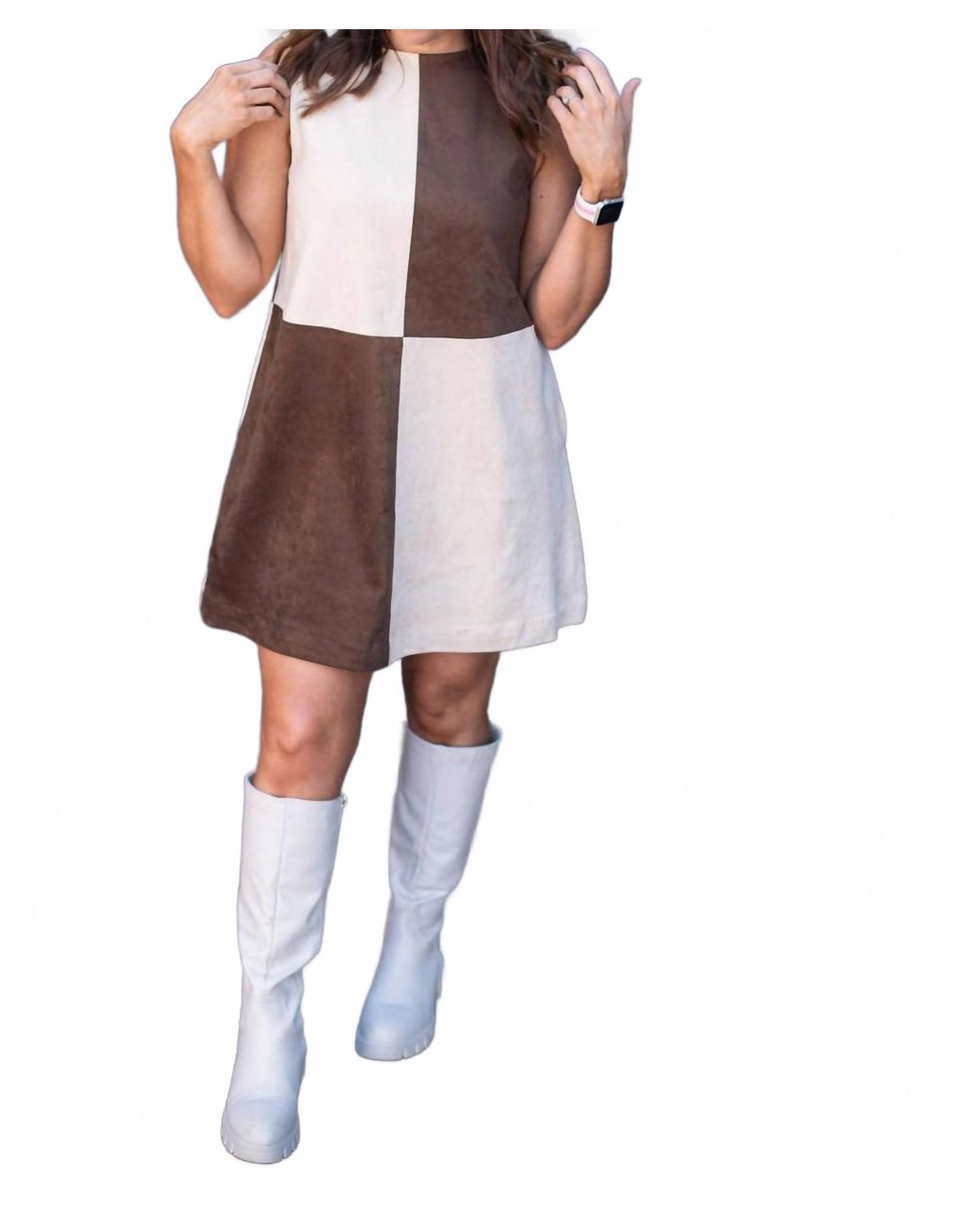 Miou Muse Multicolor Block Shift Dress