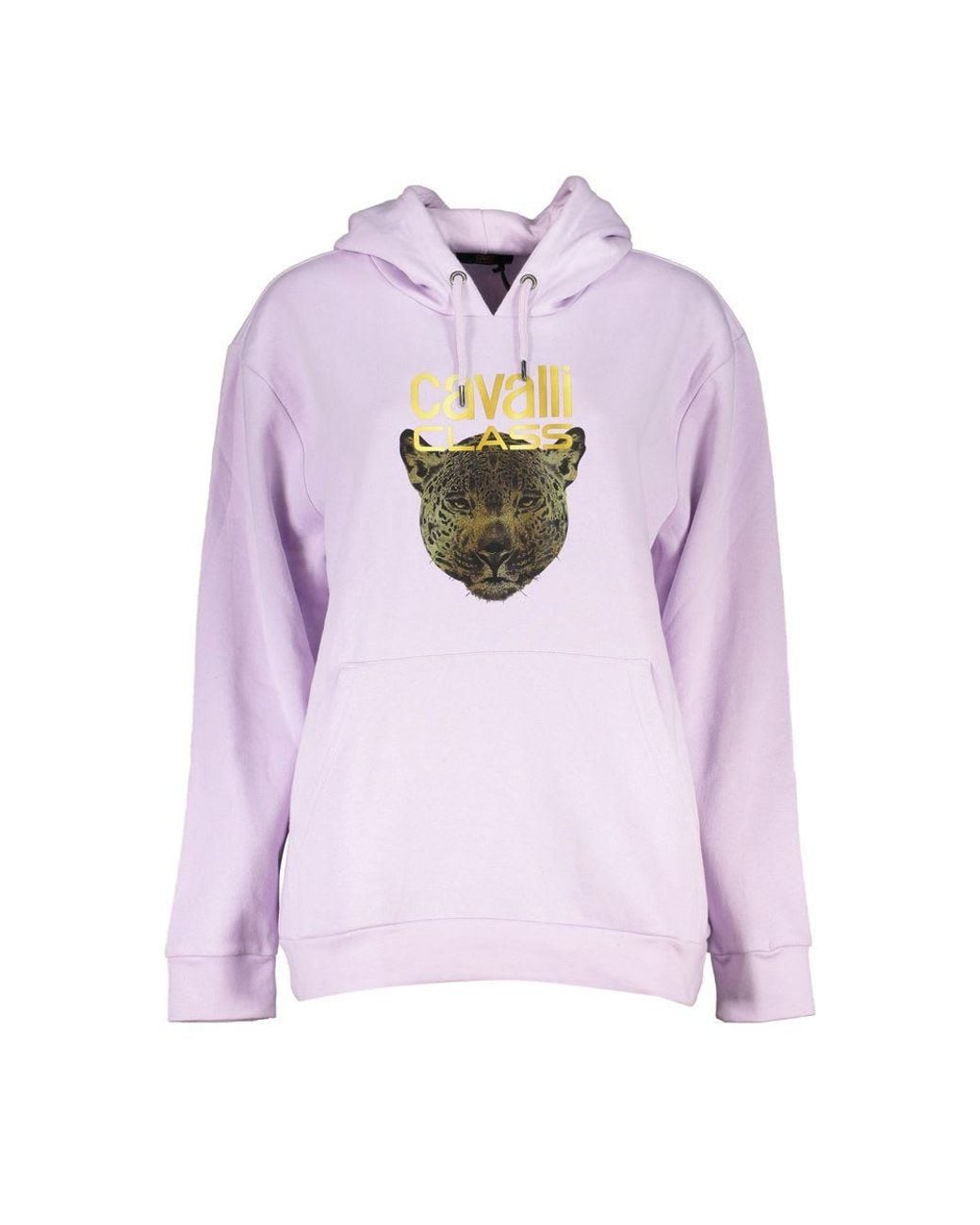 Roberto Cavalli Purple Polyester Sweatshirt"