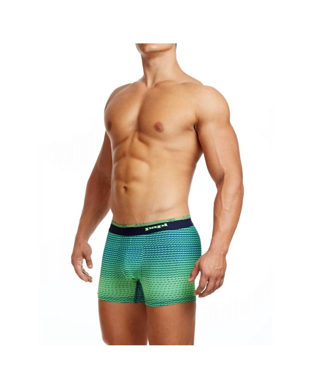 Papi Green Standard Ocean Breeze Mid Trunk for men