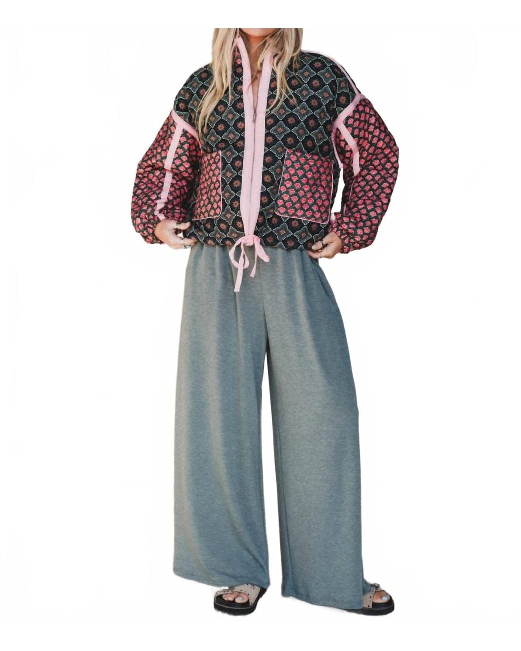 J.Nna Blue Rose Padded Jacket