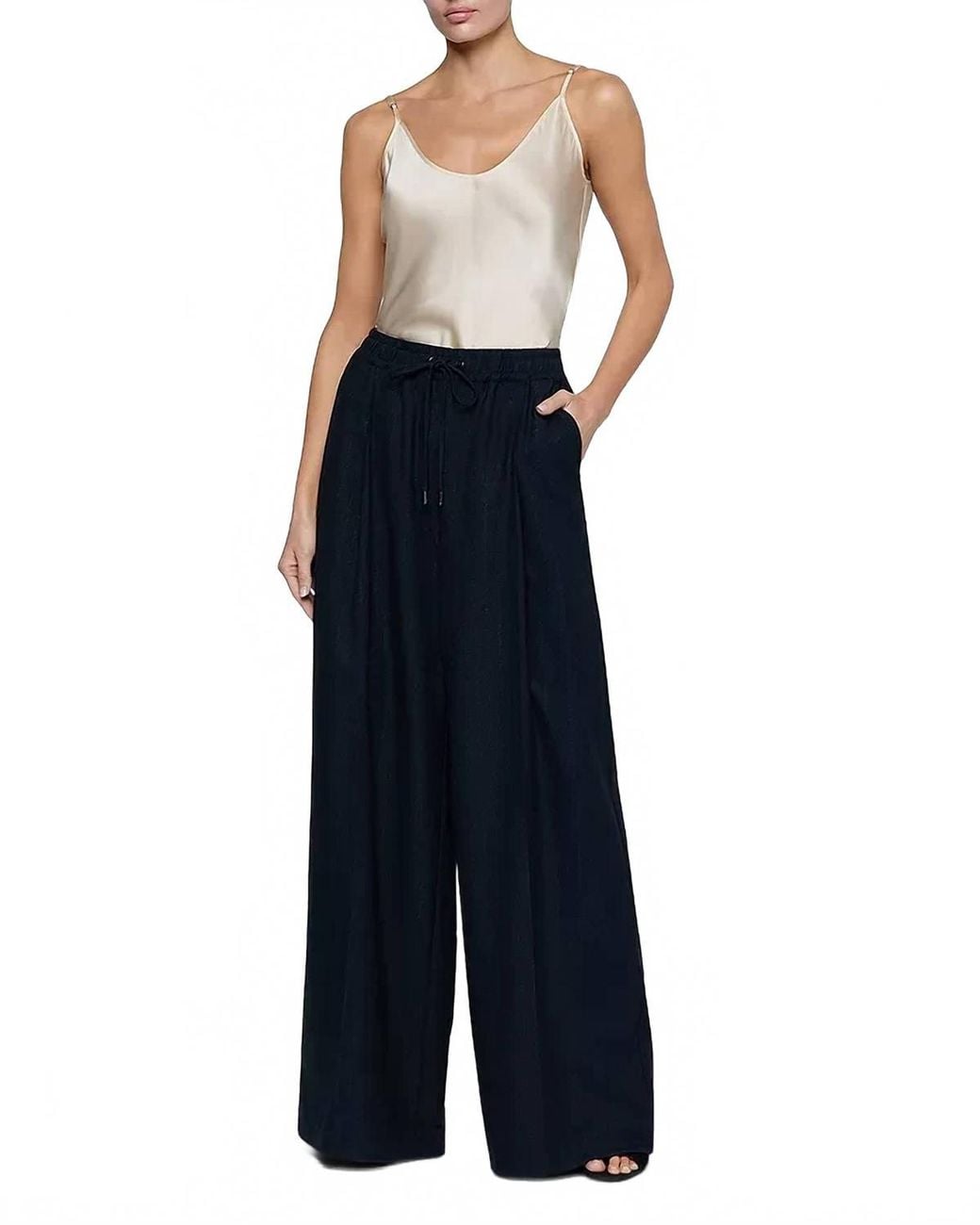 L'Agence Blue The Connie Drawstring Trouser