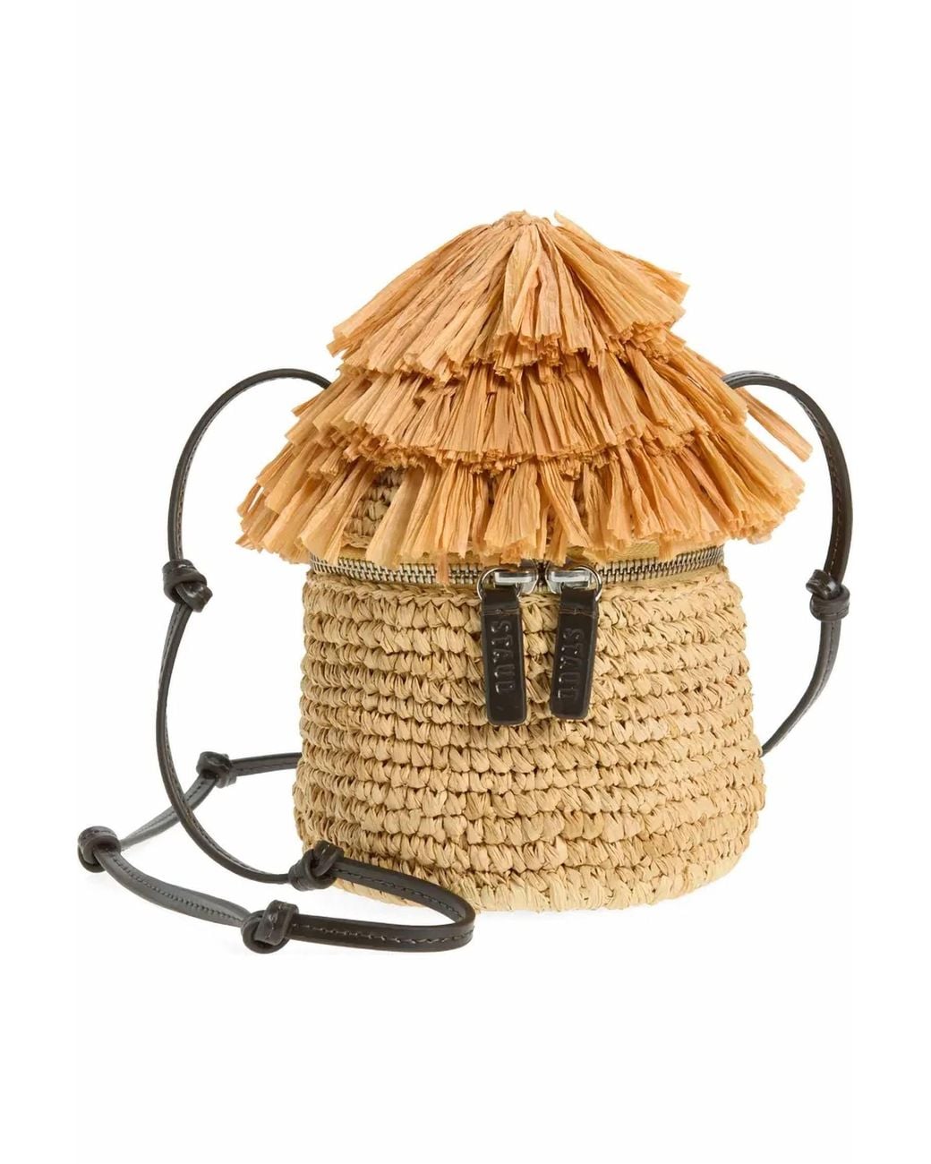 Staud Metallic Tiki Raffia Bag
