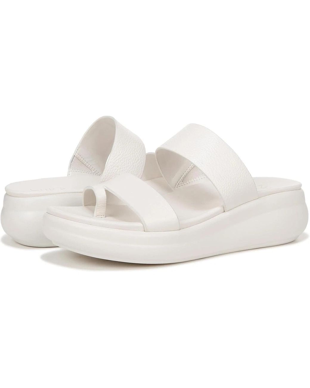 Naturalizer Drift 2 Sandals Uswhite Leather Toe Loop Slide Hawk2702