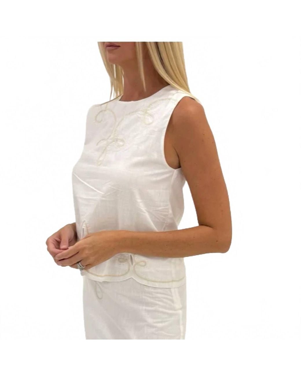 Anna Cate White Hampton Tank Top
