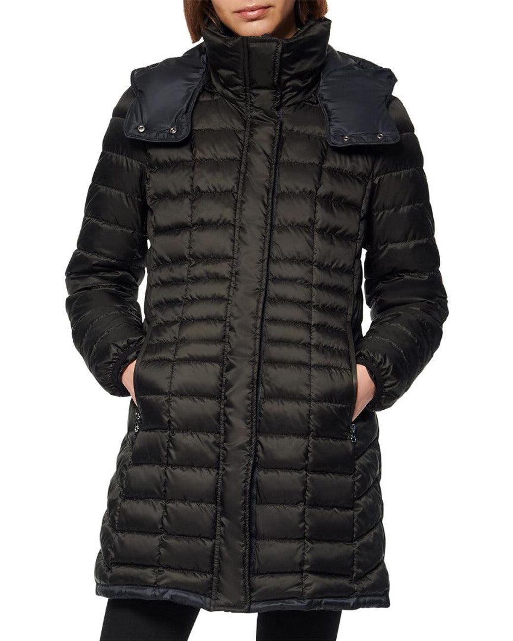 Marc New York Marble Quilt Coat in Black | Lyst