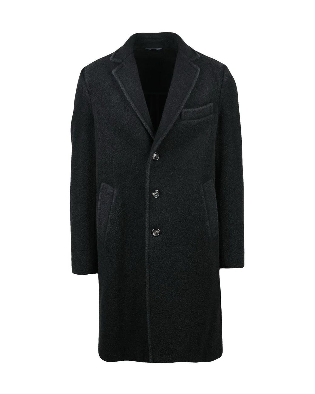 Circolo 1901 Black Virgin Wool-Blend Coat for men