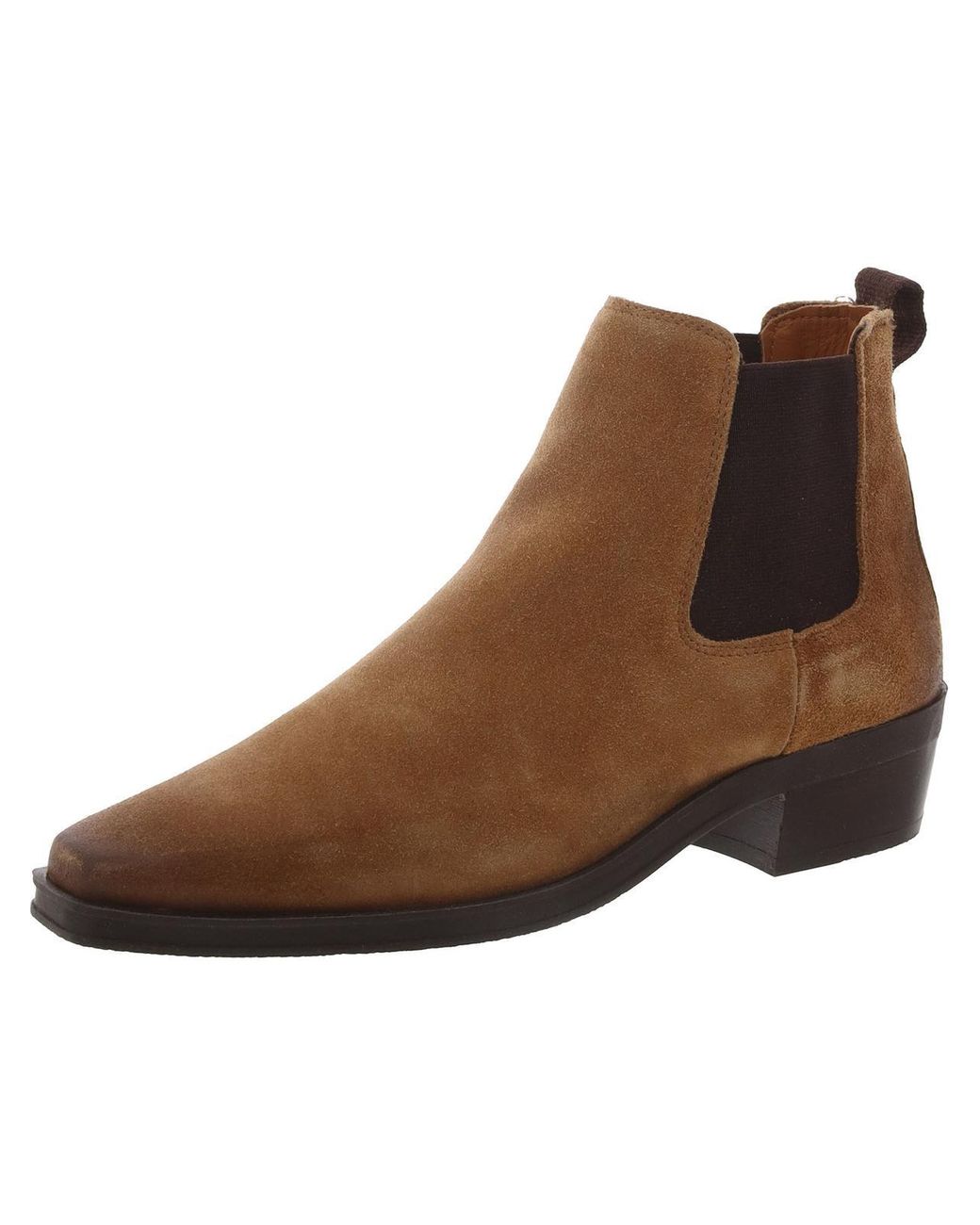 Clarks Alcina Top Suede Pull On Ankle Boots in Brown Lyst