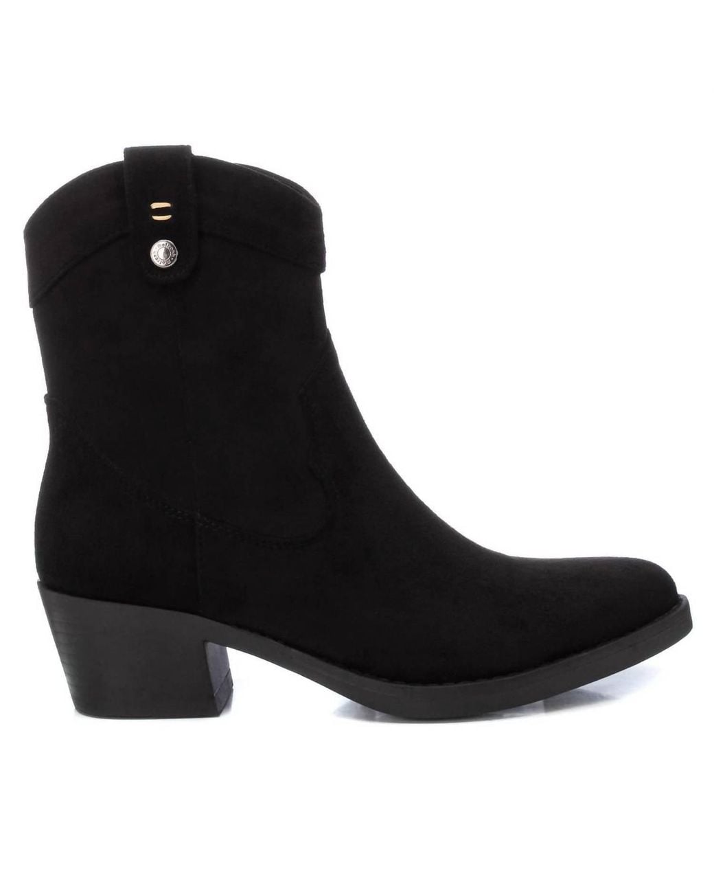 Xti Black Cowboy Booties