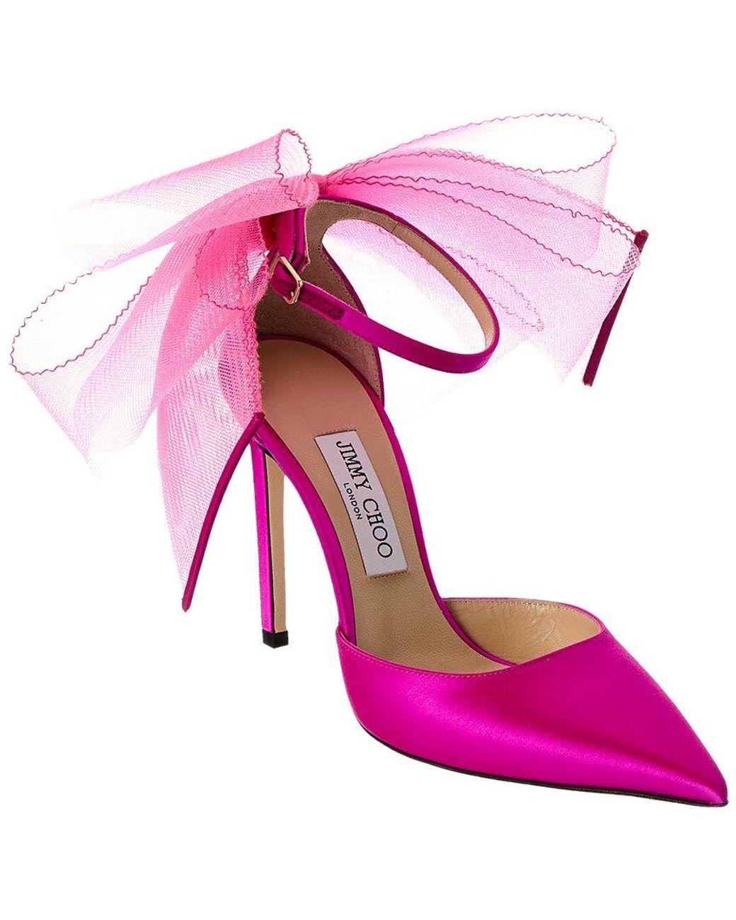 Jimmy Choo Averly 100 Satin Pump in Pink | Lyst