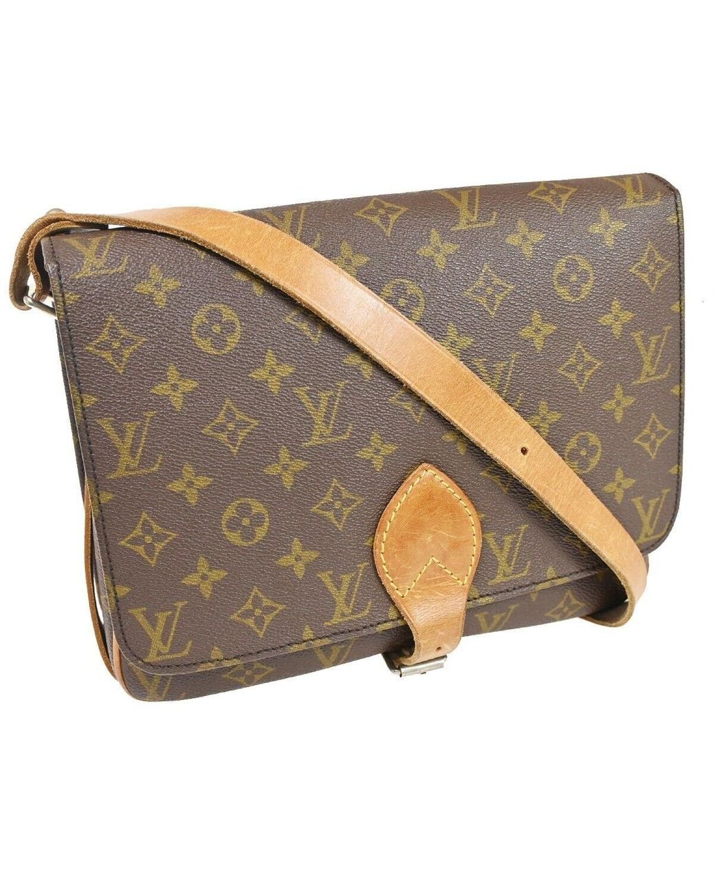 Louis Vuitton Cartouchiere Canvas Shoulder Bag (pre-owned) in Natural