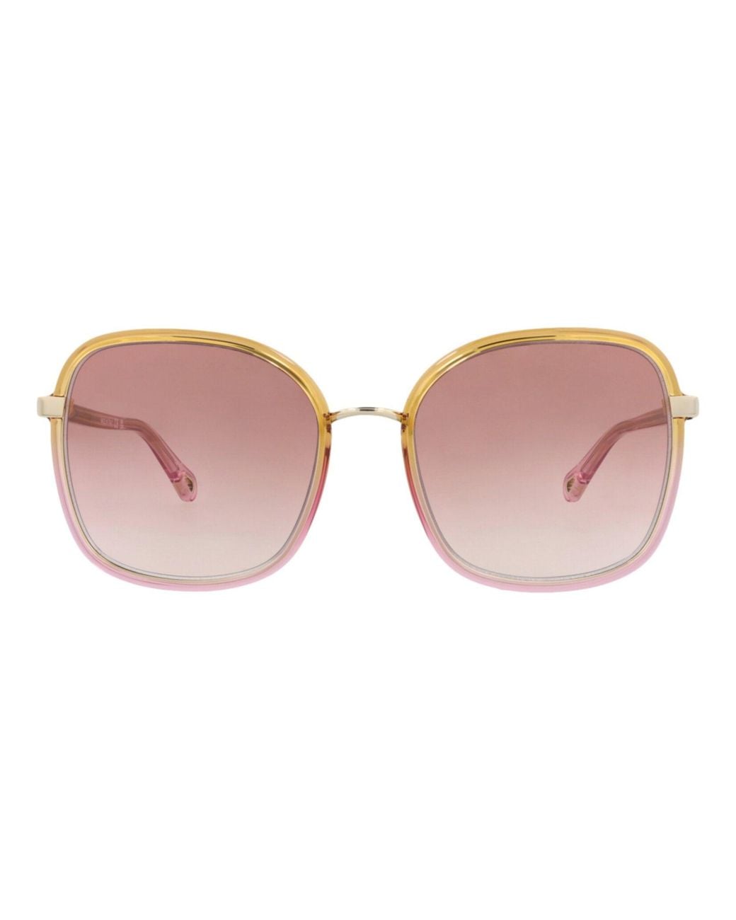 Chloé Pink Square-Frame Injection Sunglasses