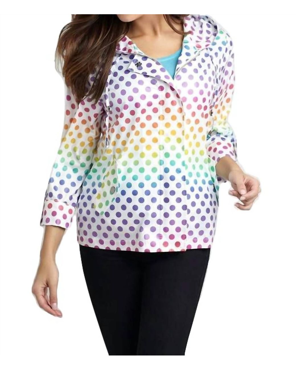 Angel White Get Spotted Rain Jacket