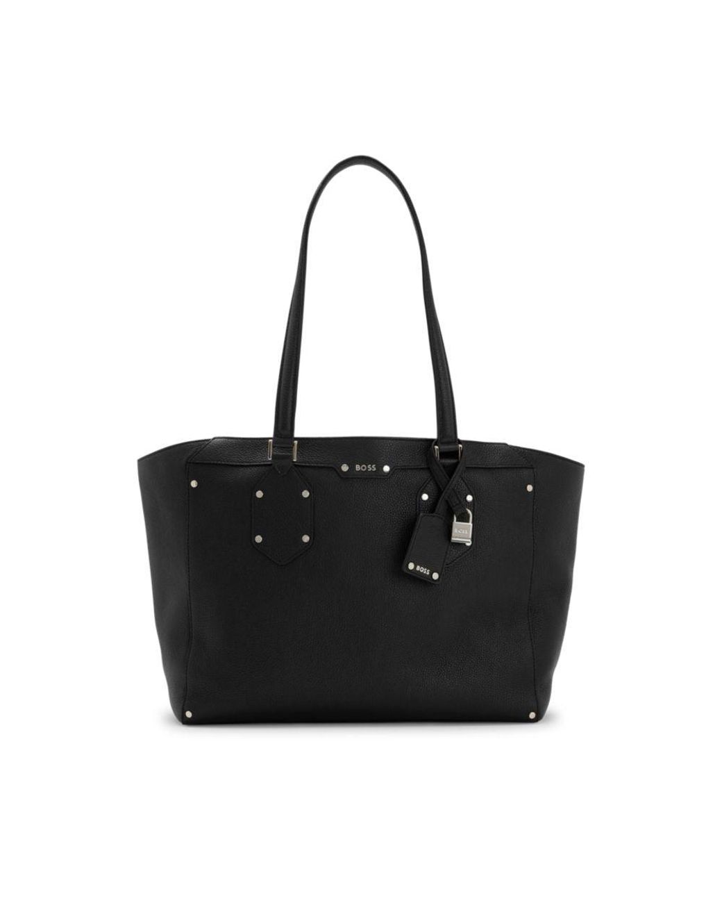 BOSS by HUGO BOSS Leather Shopper Bag in Black Lyst
