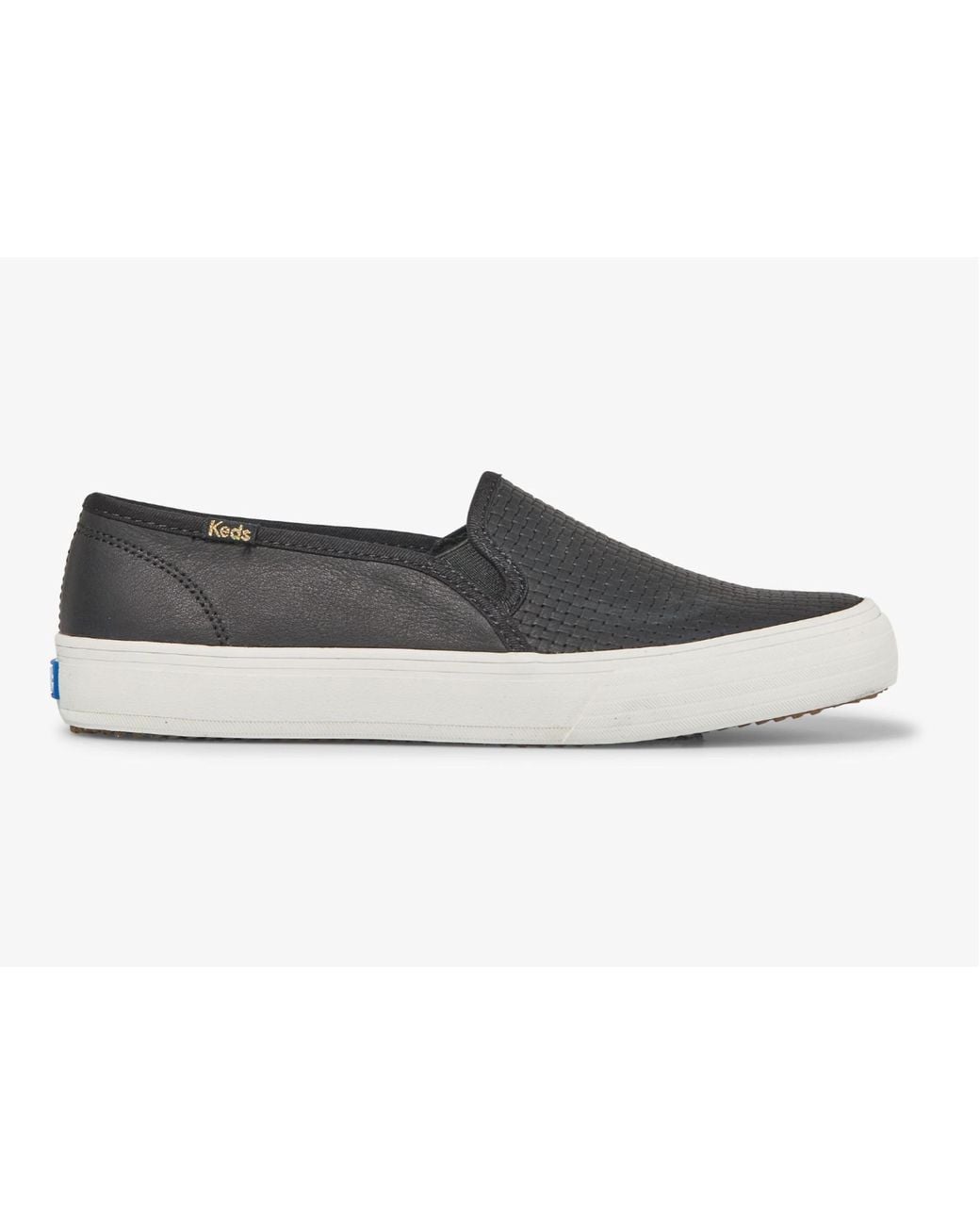 Keds Black Double Decker Embossed Leather Shoe