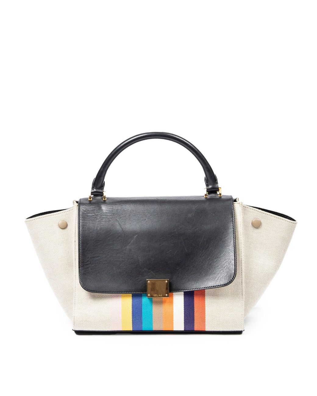 Celine Small Multicolor Trapeze in Blue Lyst