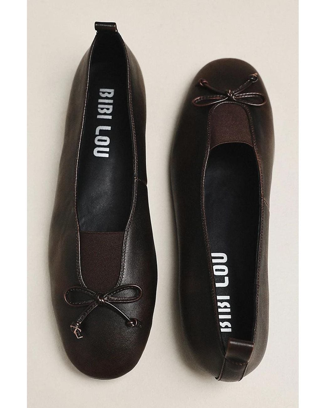Bibi Lou Black Elastic Ballet Flats