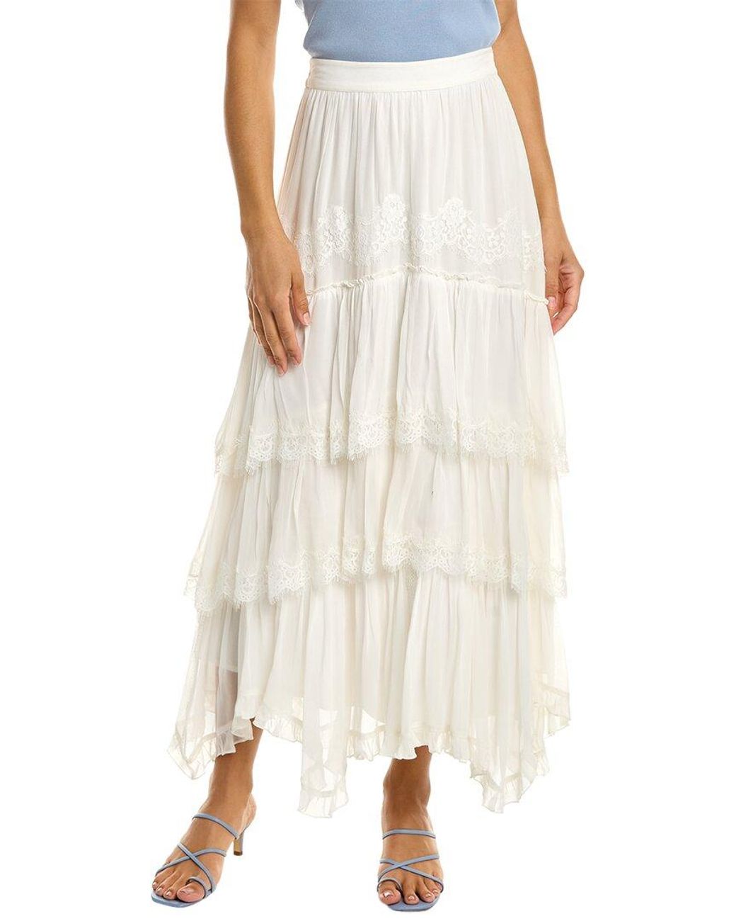 Rococo Sand Mia Midi Skirt in White | Lyst