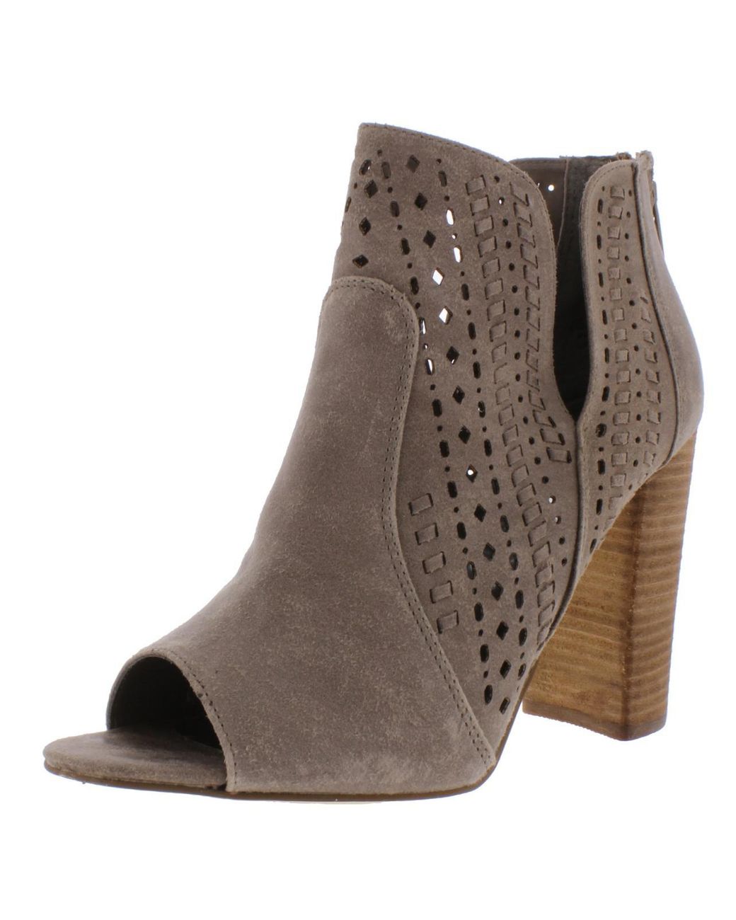 Carlos By Carlos Santana Libbie Faux Leather Open Toe Booties in Brown Lyst