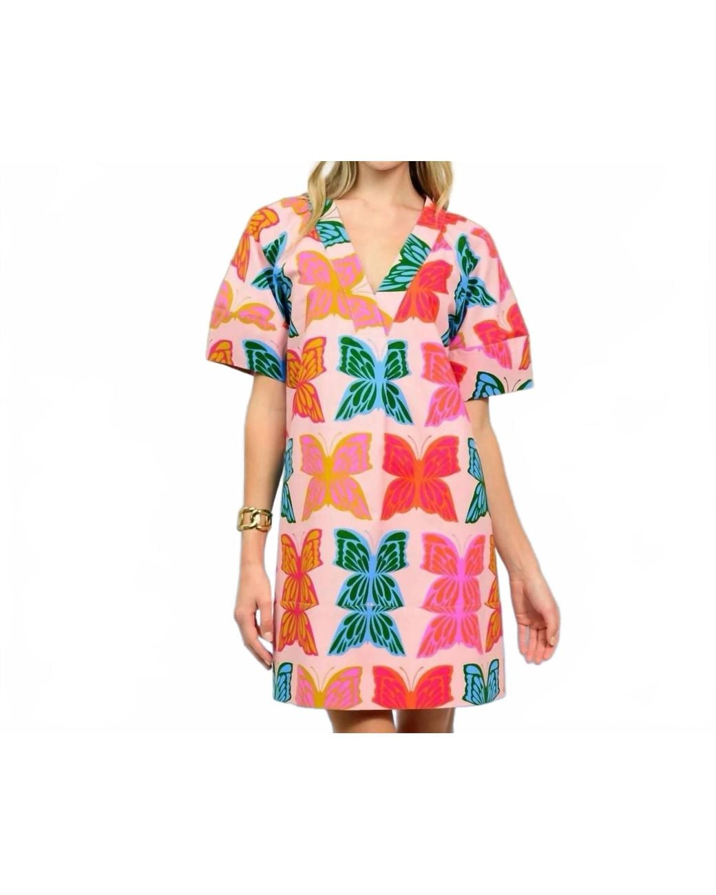 Uncle Frank Red Flutter Shift Mini Dress