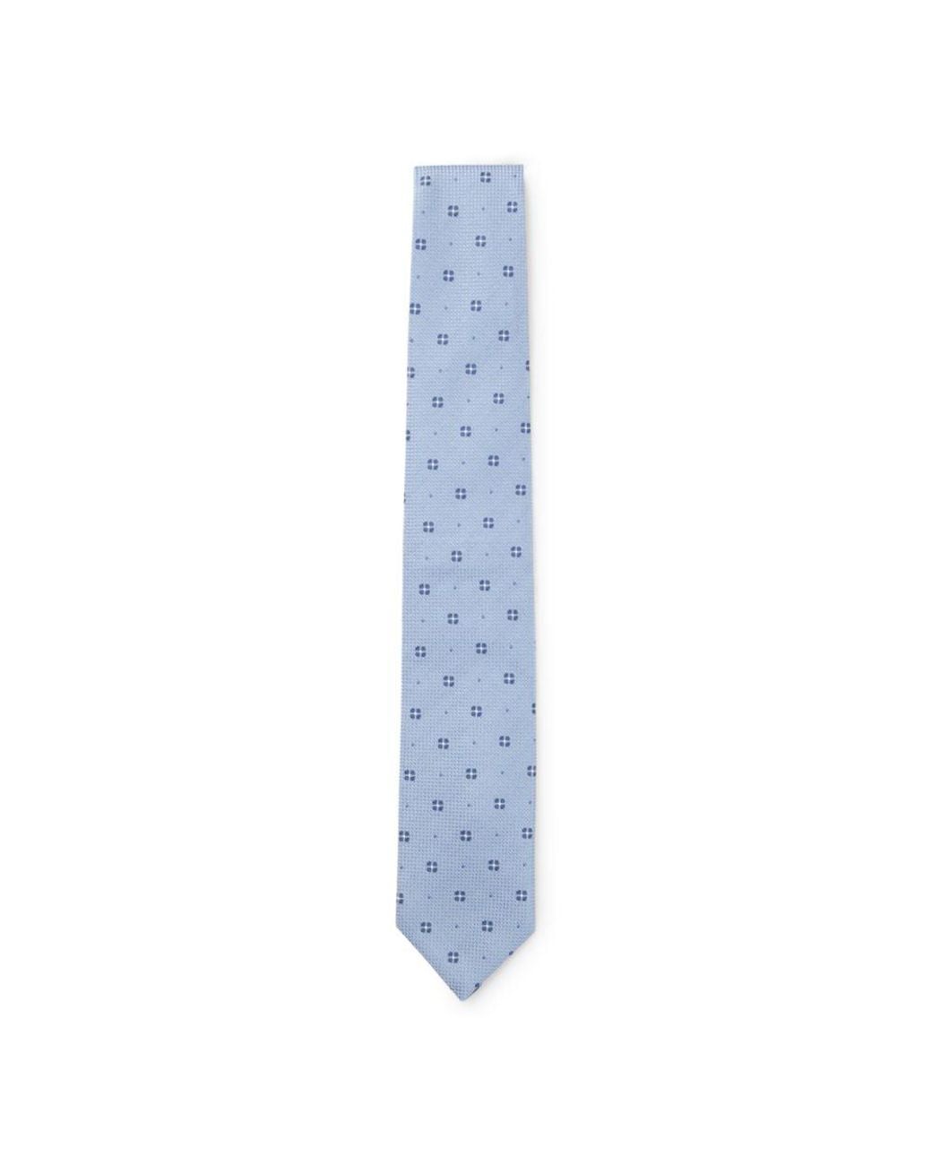 Boss Blue One Jacquard-Pattern Tie for men