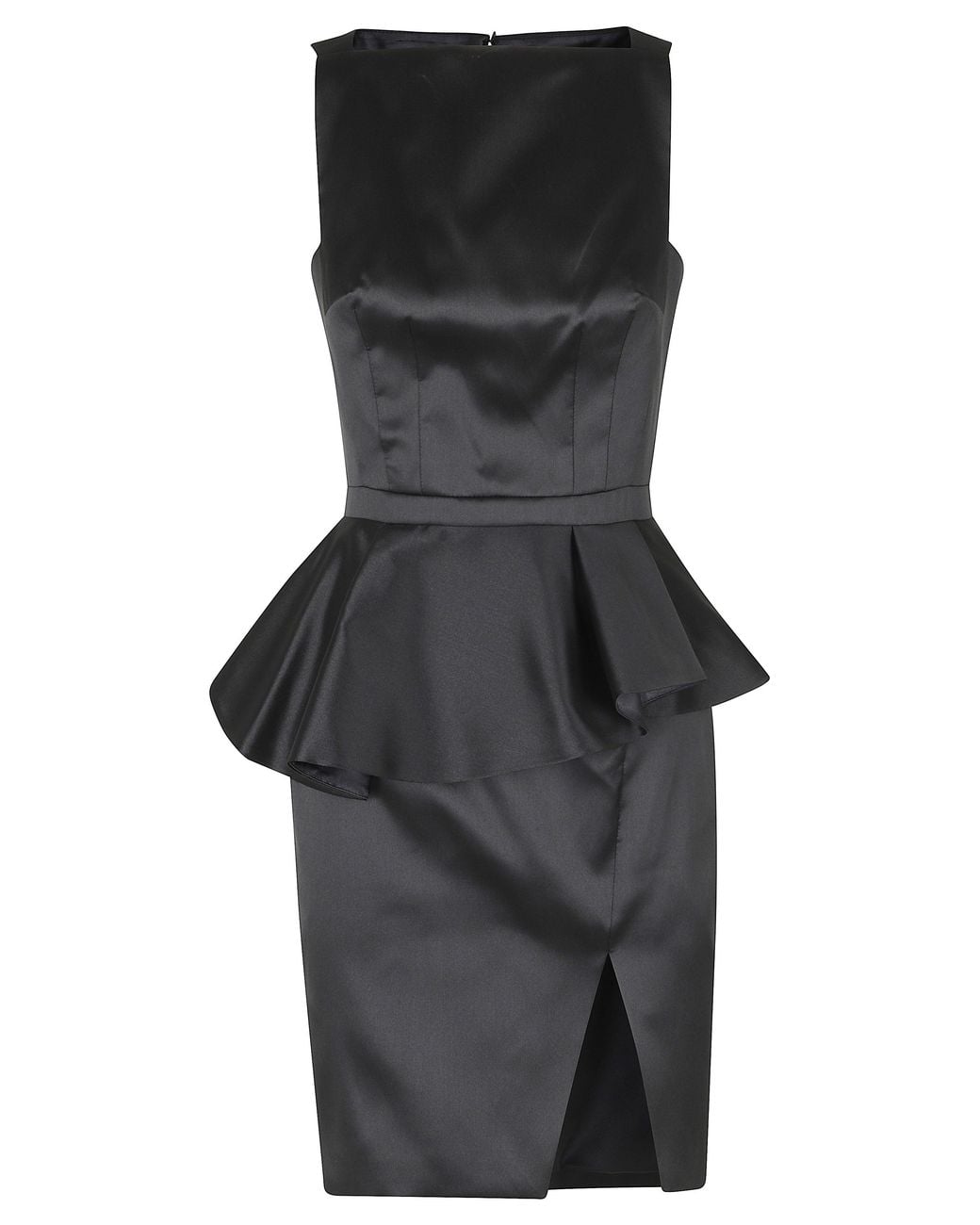 Long Side Ruffled Dress Elisabetta Franchi Ruffle Side-Slit Mini Dress in Black | Lyst