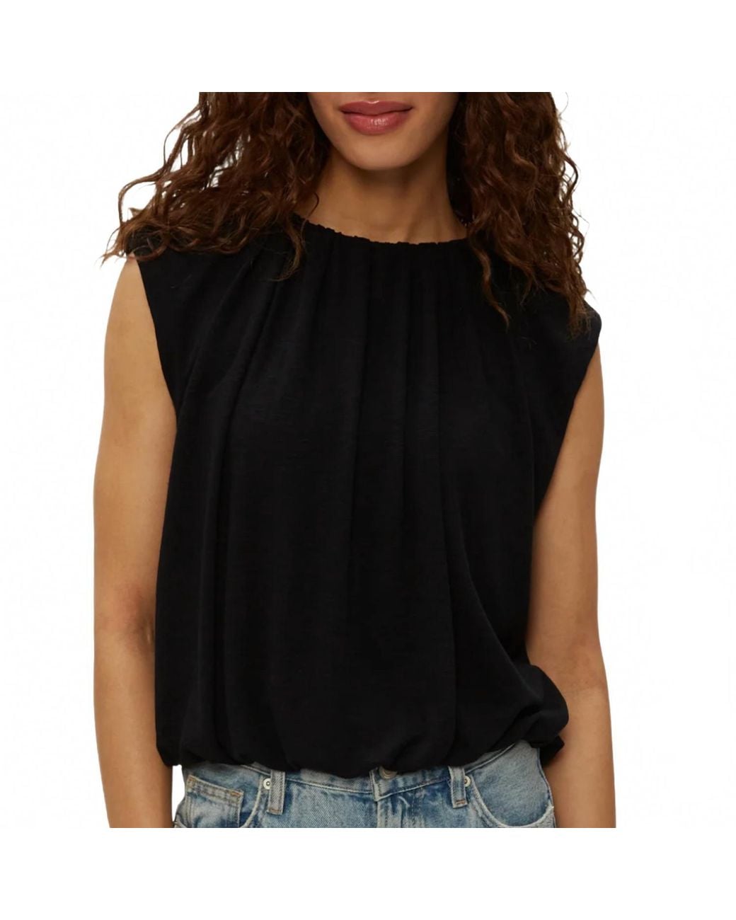 Michael Stars Black Cindy Bubble Top