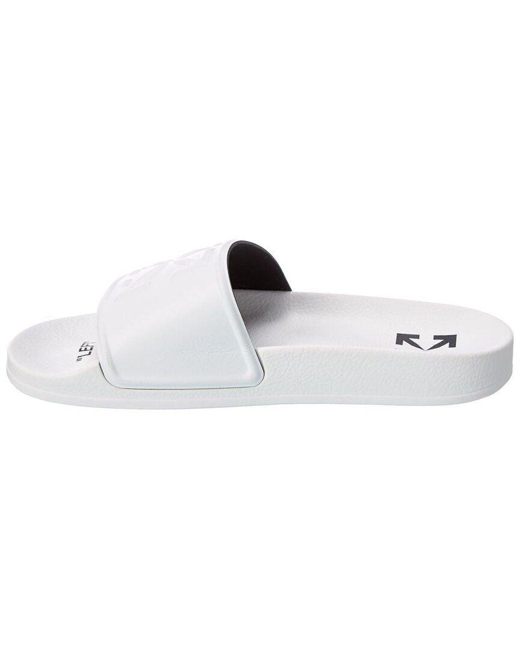 Off-White c/o Virgil Abloh Arrows Rubber Pool Slide in White - Save 42% |  Lyst